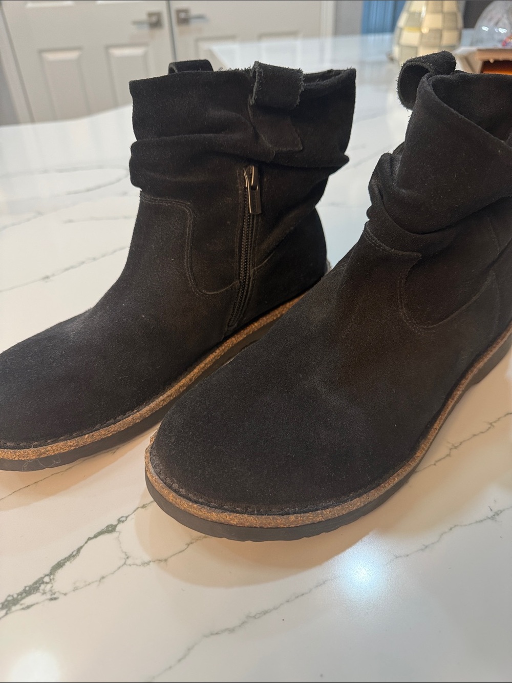 Birkenstock Black Suede Slouchy Ankle Boot